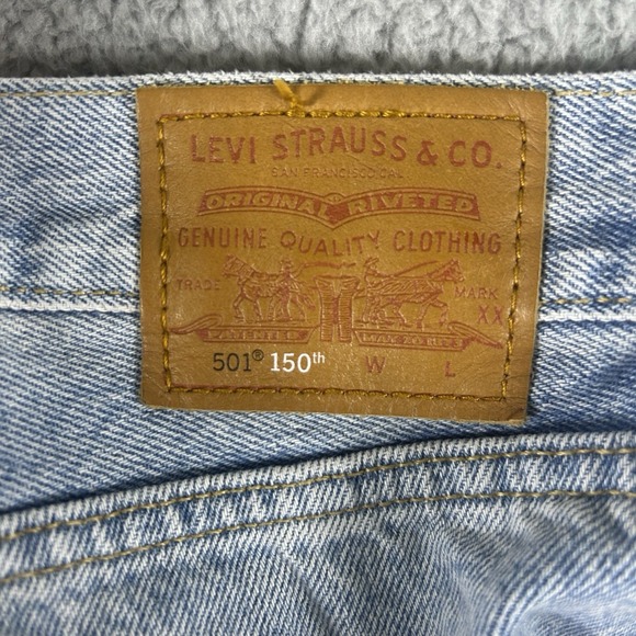 NWT Levi's 501 Patchwork Floral 150th Anniv.  26W L High Rise Button Fly Jeans - Picture 4 of 10